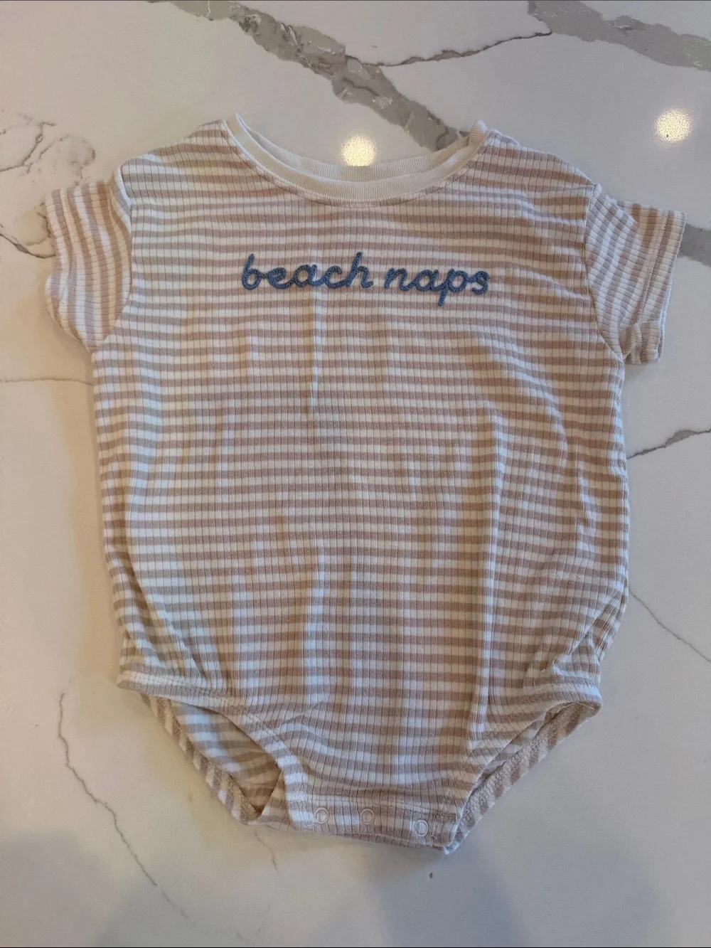 cloud island Beige & White Striped 